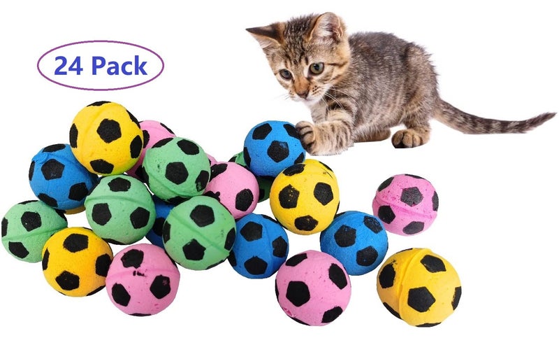SHUYUE Foam Soccer Balls Cat Toys (Balls Cat Toys (24pcs)) - Image 2